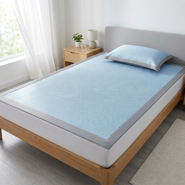 Ice Silk Fibre Mattress Protector with Pillowcases