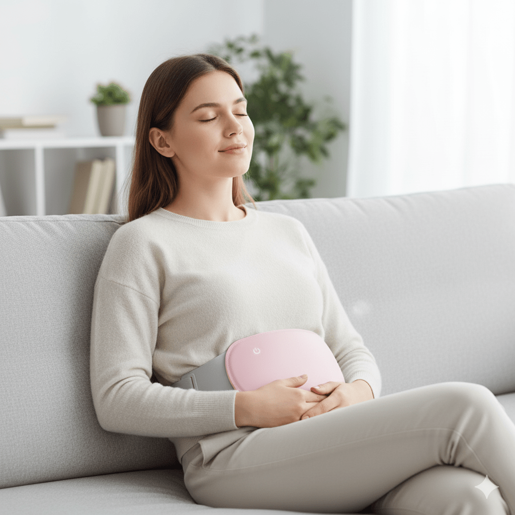 Bellybliss Coussin Chauffant Abdominal avec Vibrations