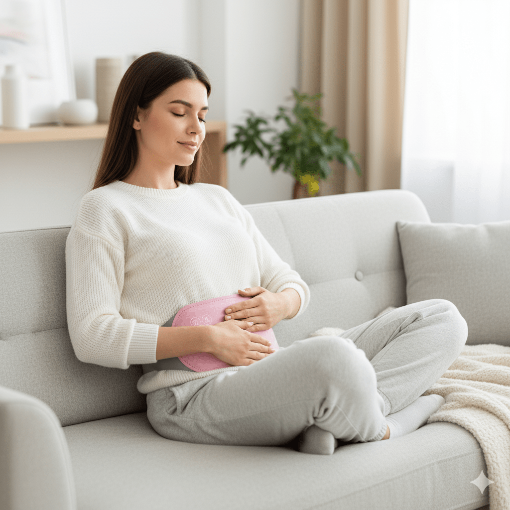 Bellybliss Coussin Chauffant Abdominal avec Vibrations