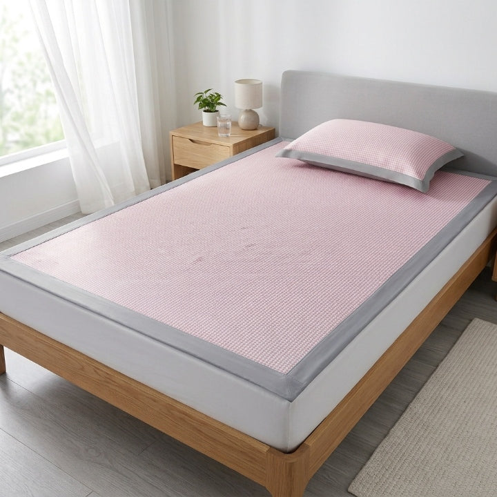 Ice Silk Fibre Mattress Protector with Pillowcases