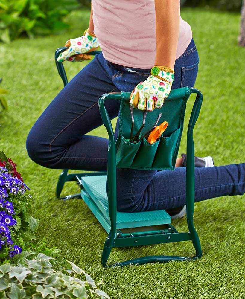 Genouillère et Banc de Jardin Pliables en Acier | Outil Ergonomique pour un Confort Optimal au Jardin 1