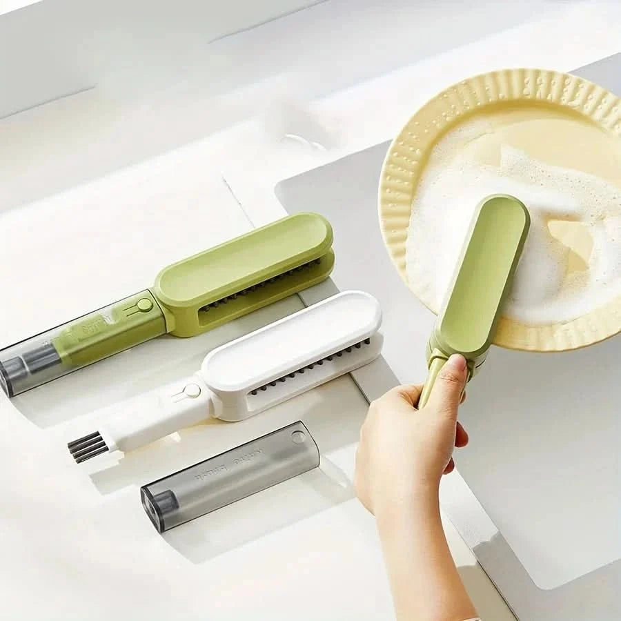 Double-Sided Knife Cleaning Brush with Magnetic Guide