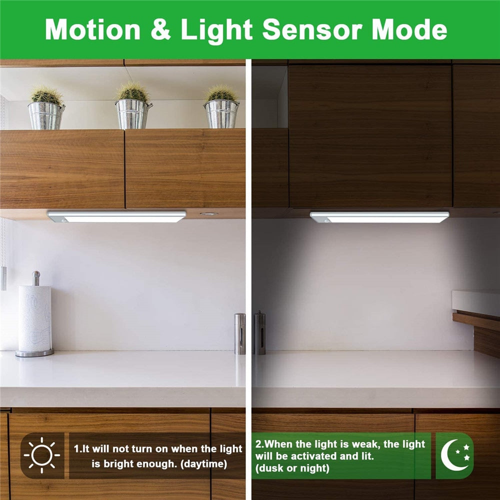 Rechargeable Magnetic LED Light Bar with Motion Sensor