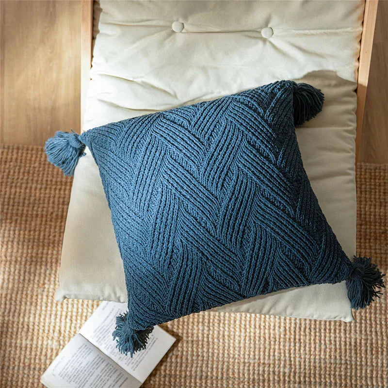 Nordic Pompom - Housse de Coussin à Pompons