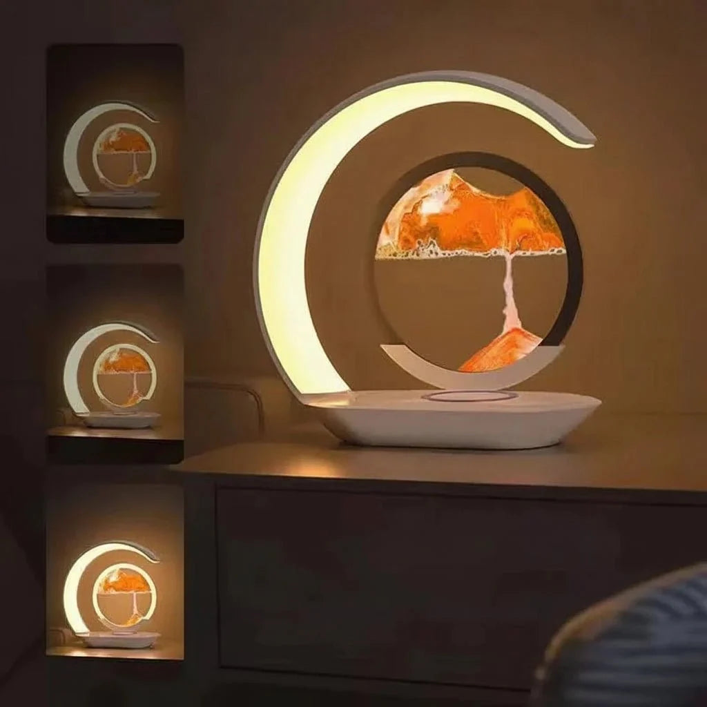 Touch LED 3D Sand Art Lamp with Wireless Charging