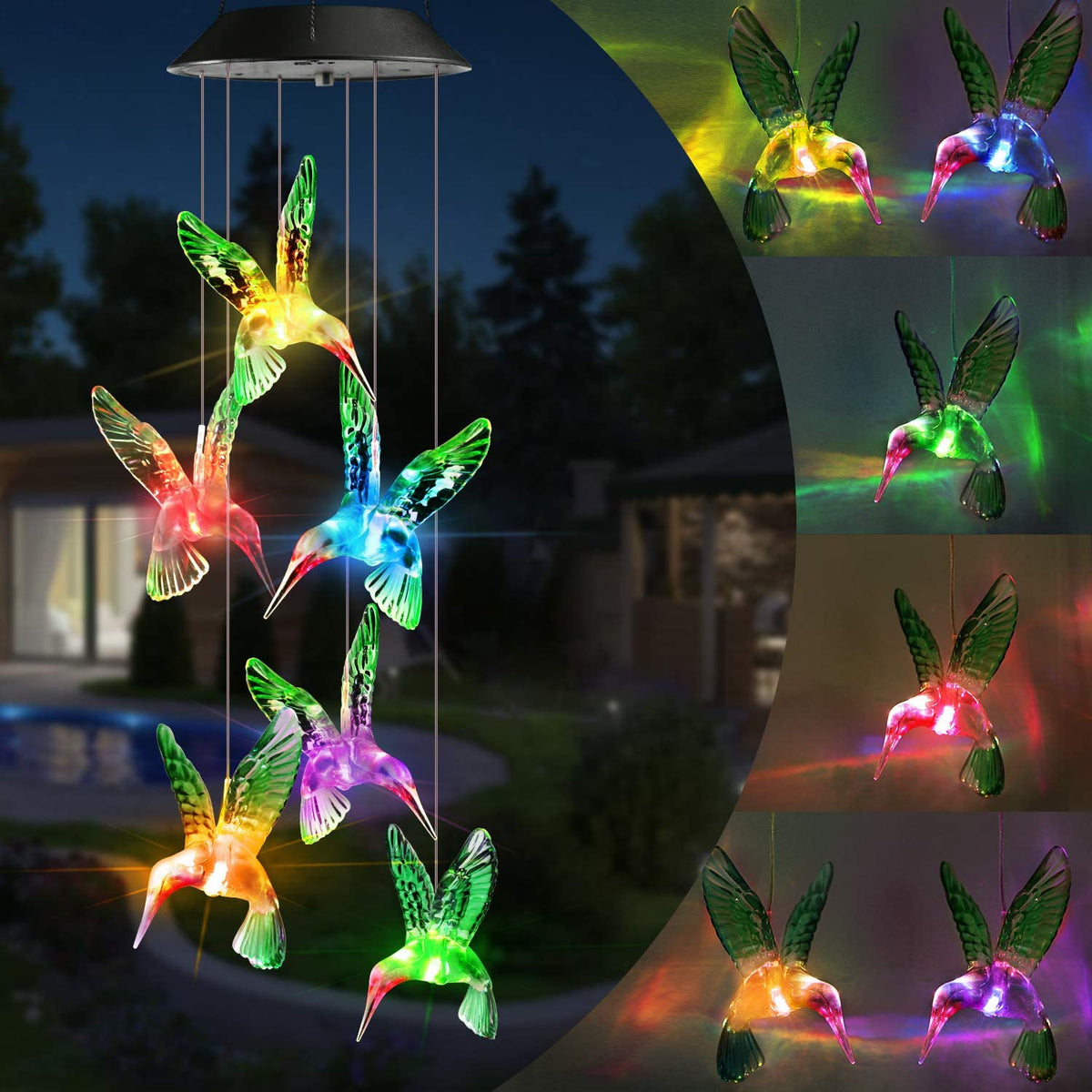 EnchantedGlow - Lampe Solaire LED Colibri