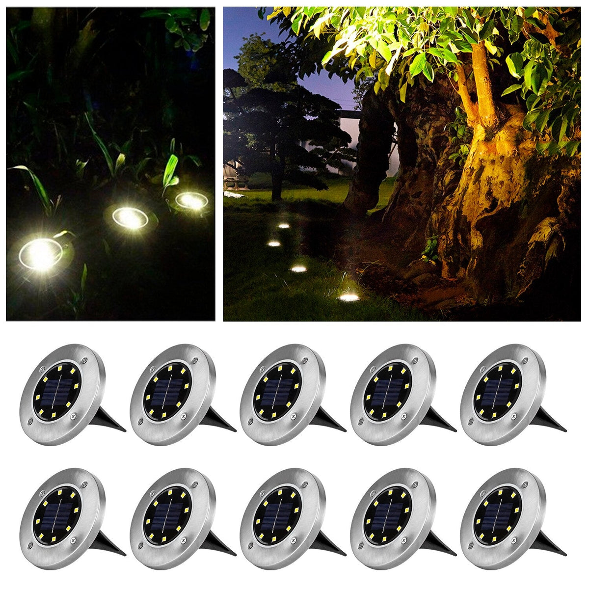 Lampes de Jardin Solaires LED sans Fil