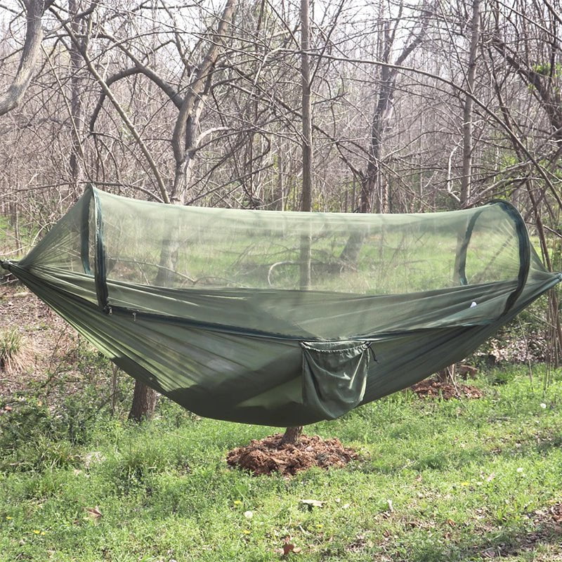 Hamac Pour Camping avec Moustiquaire et Auvent Imperméable | Confort Luxe en Plein Air Pour Aventuriers 3