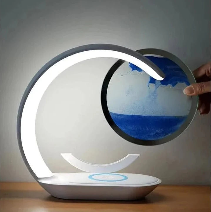 Touch LED 3D Sand Art Lamp with Wireless Charging