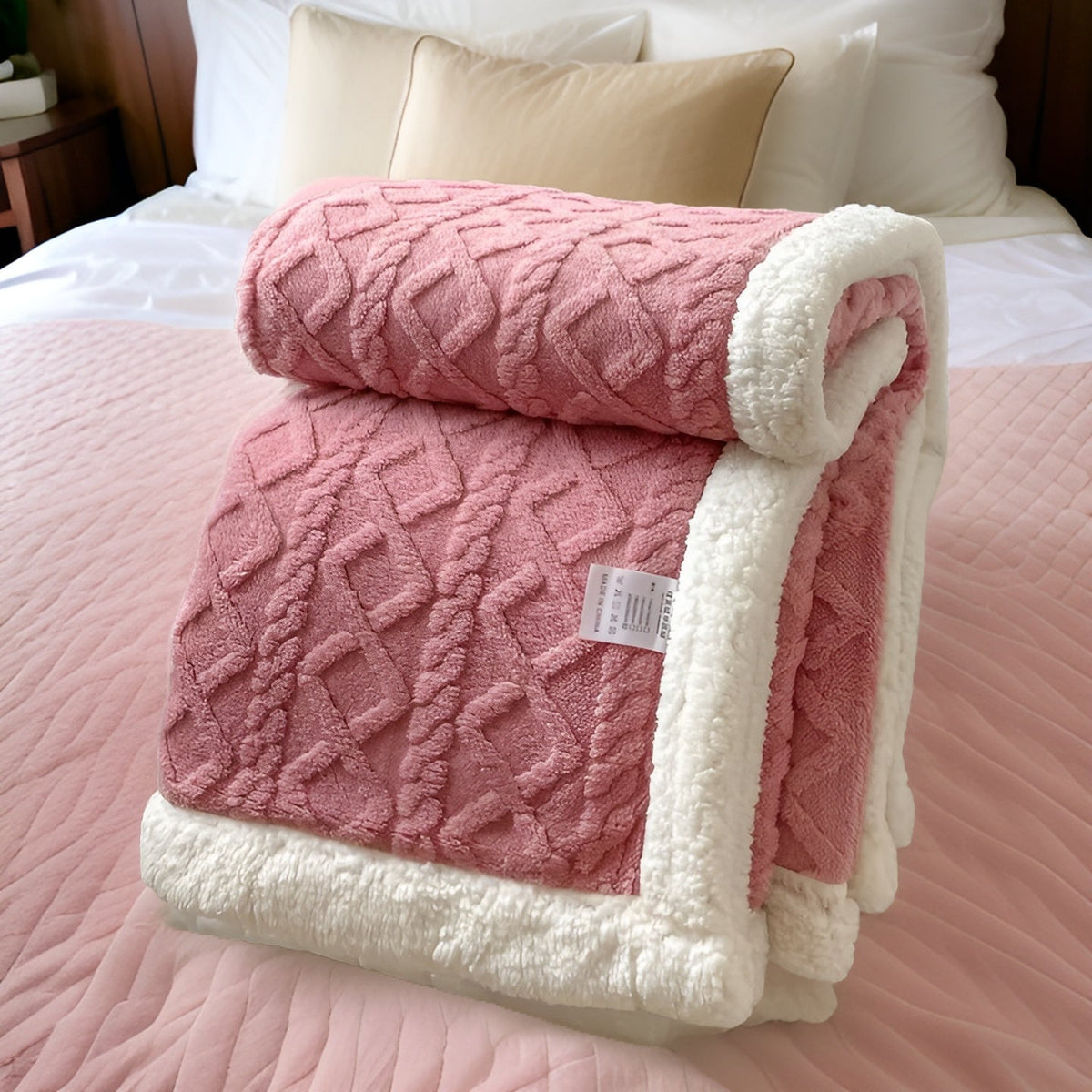 Plaid polaire double face épais et doux