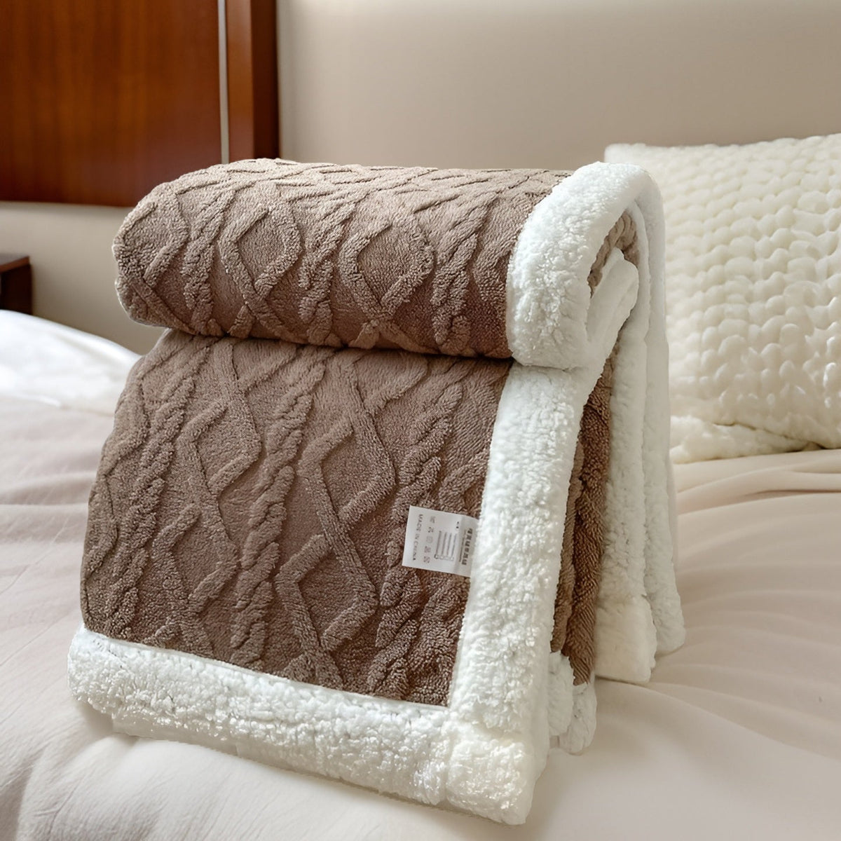 Plaid polaire double face épais et doux