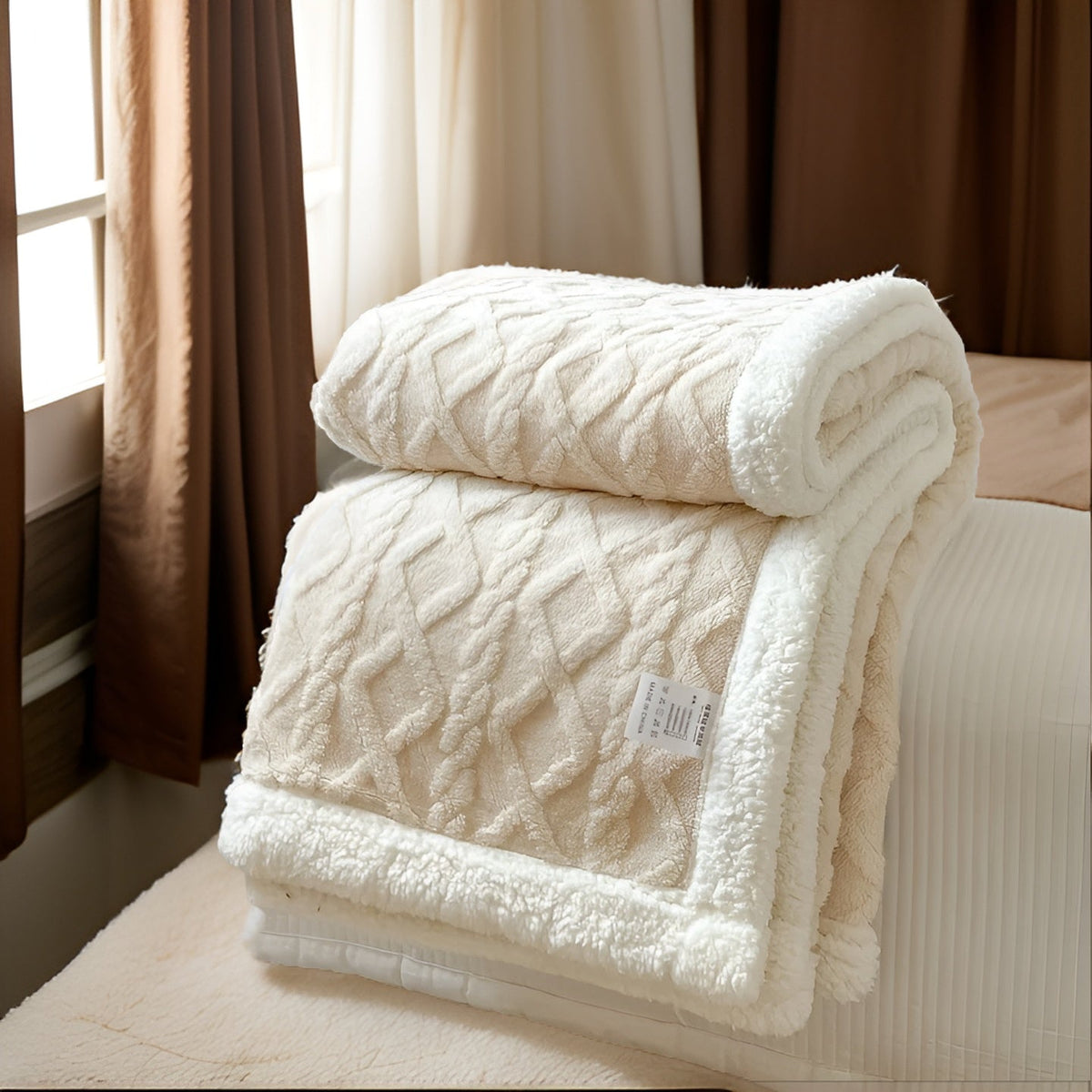 Plaid polaire double face épais et doux