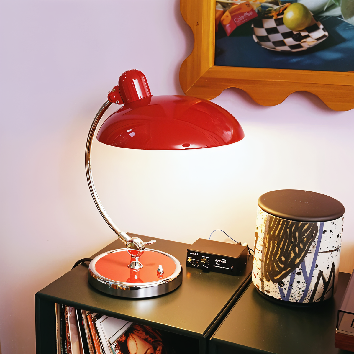 Retro Metal Desk Lamp with Dome Shade