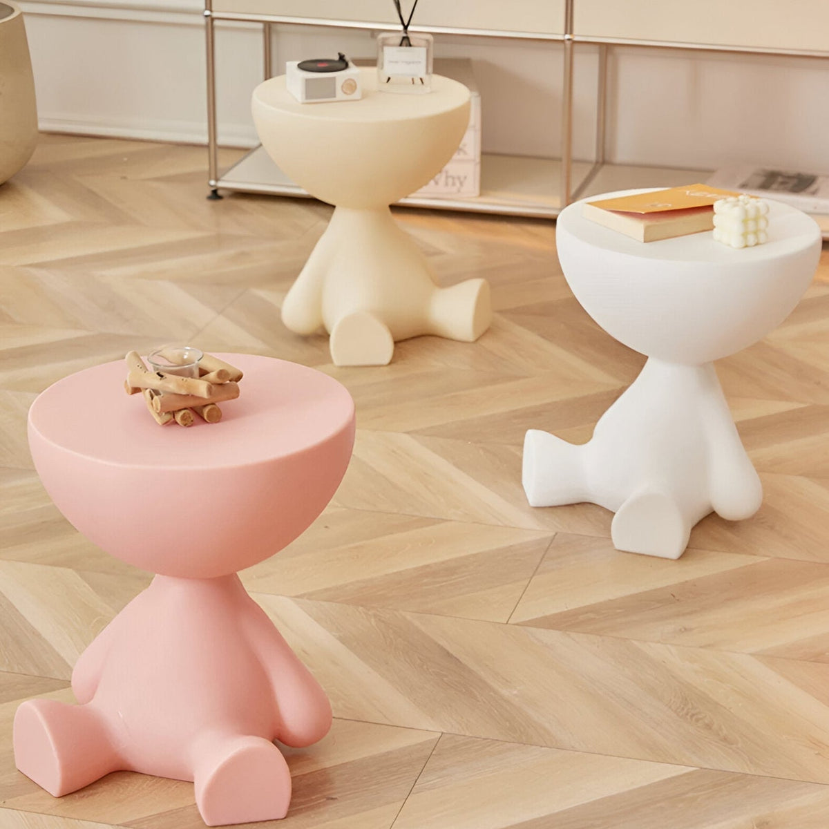 Table Basse Ronde en Plastique au Design Intemporel