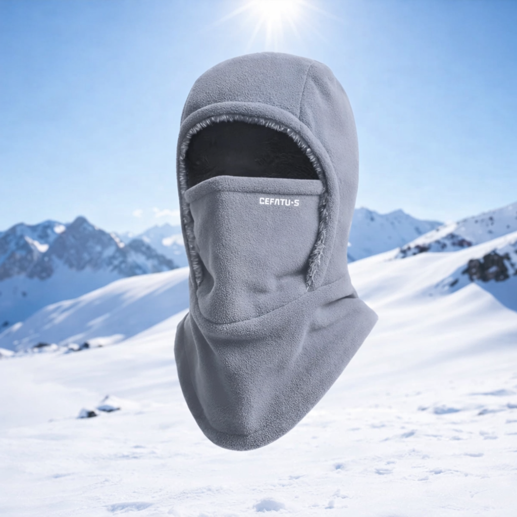 Cagoule thermique 3 en 1 en polaire coupe-vent
