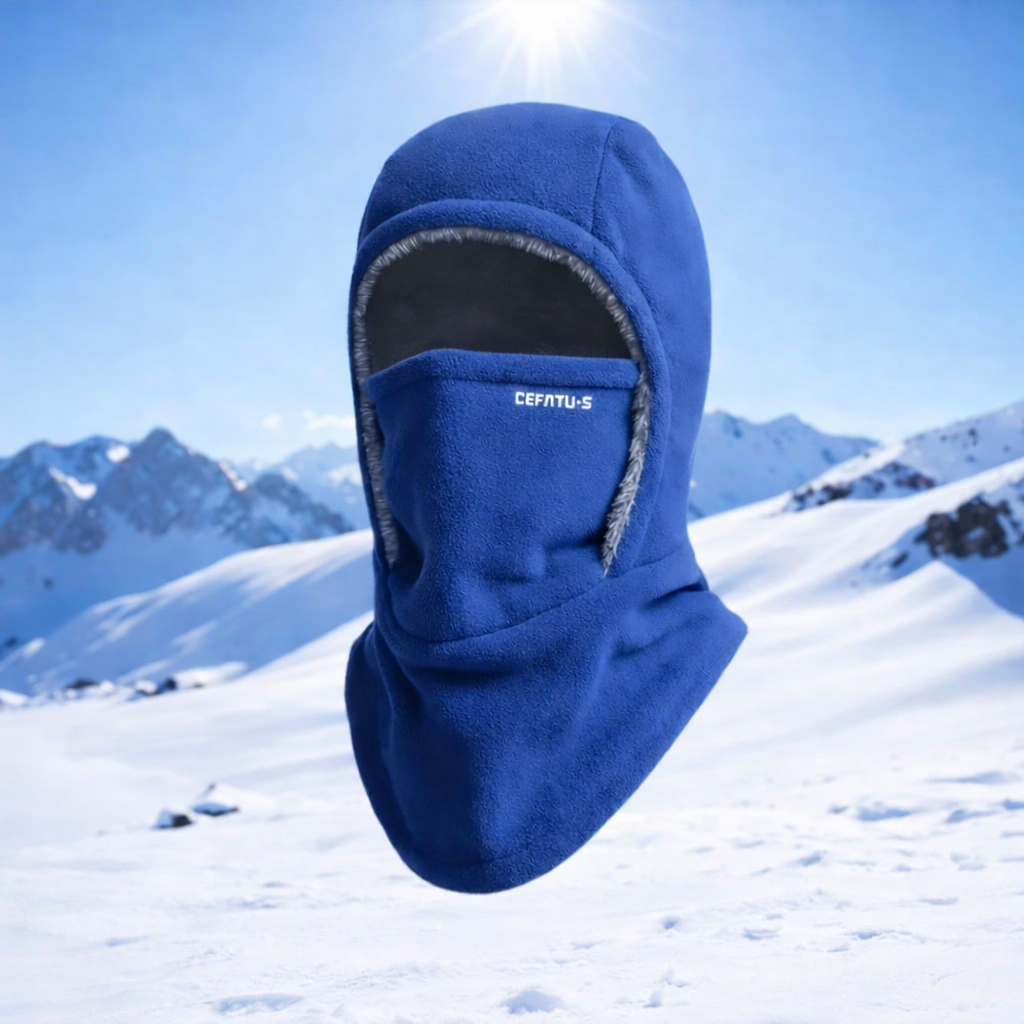 Cagoule thermique 3 en 1 en polaire coupe-vent