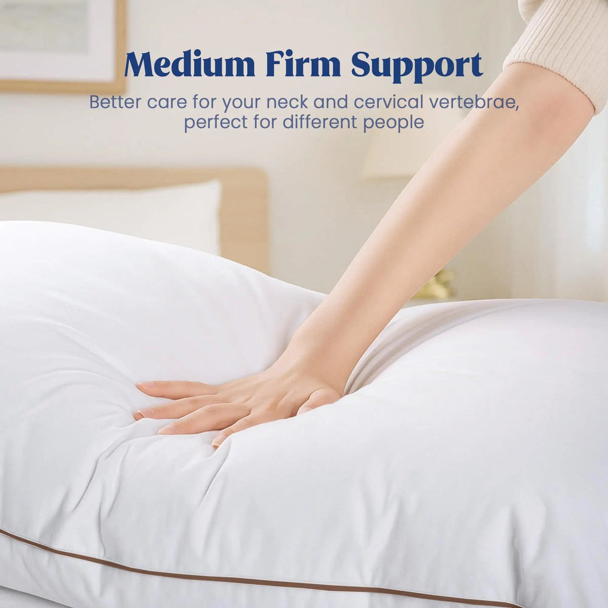 Goose Feather and Down Pillows, Cotton Cover