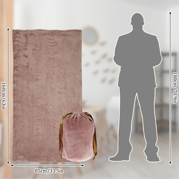 Plaid Chauffant USB Sans Fil en Flanelle Douce