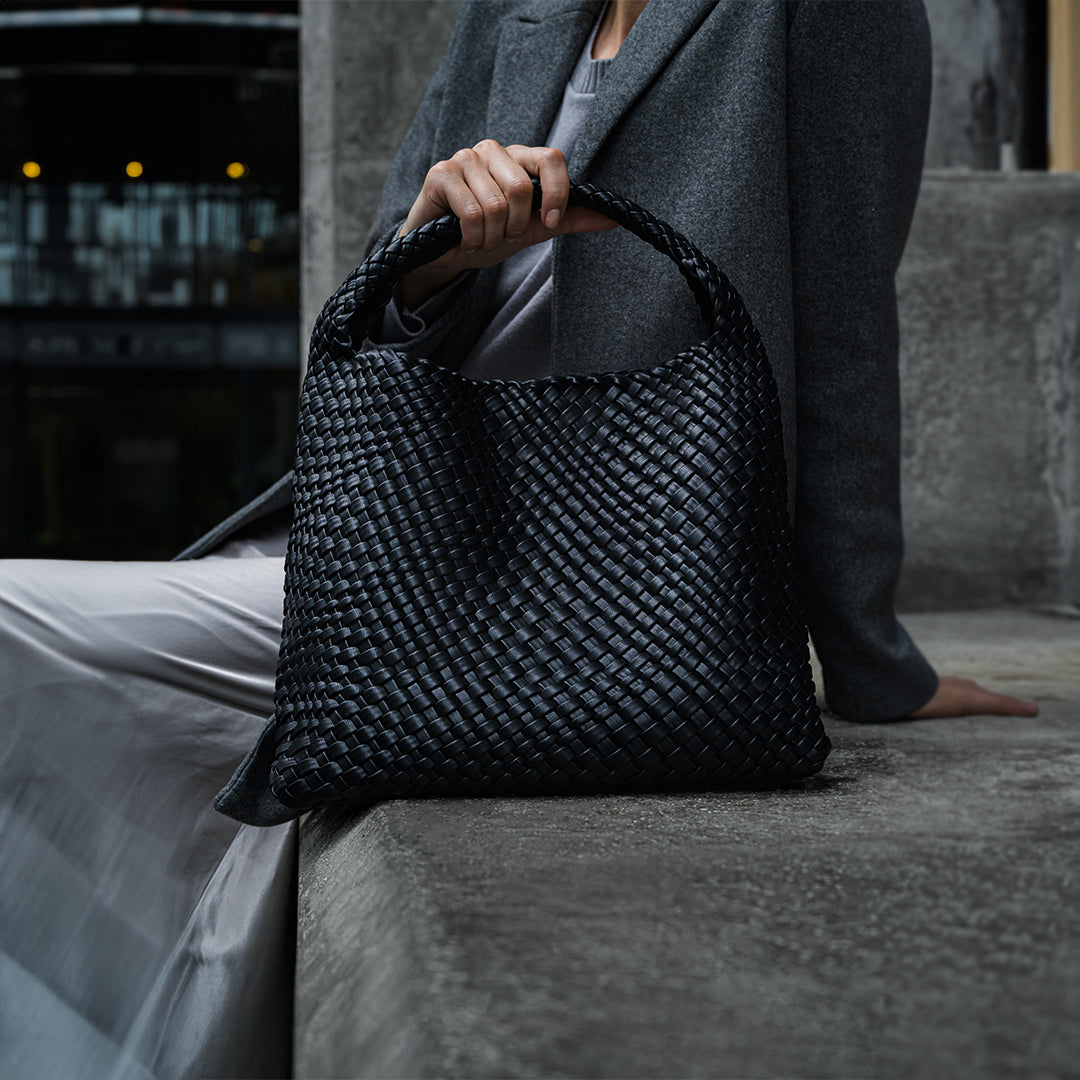 Sac seau tressé grande contenance