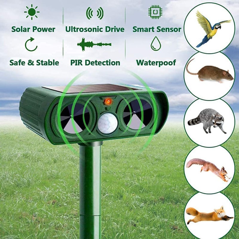 Répulsif Animaux Ultrasonique Solaire