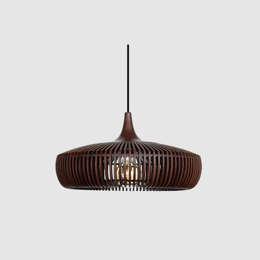 Japandi Solid Wood Pendant Light, 43 cm, E26/E27