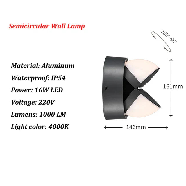 Lampe Extérieure LED AquaShield en Aluminium | Éclairage Élégant et Résistant aux Intempéries pour un Espace Extérieur Chic 8