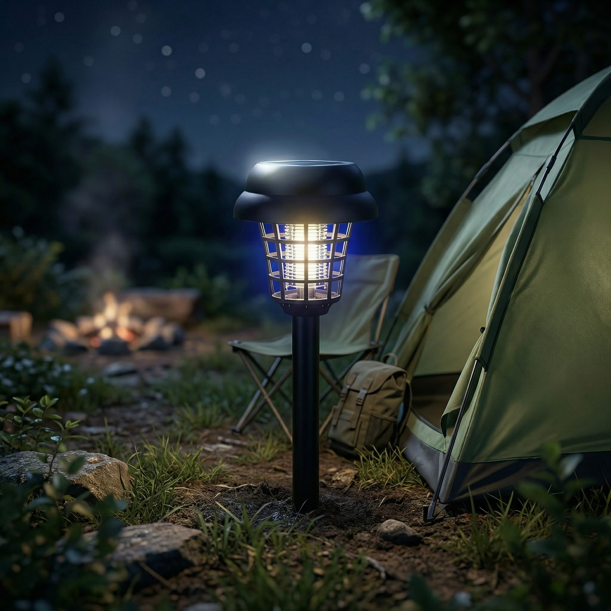 Lampe Solaire Extérieur en Aluminium | Éclairage Minimaliste et Anti-Moustiques pour un Jardin Élégant 4