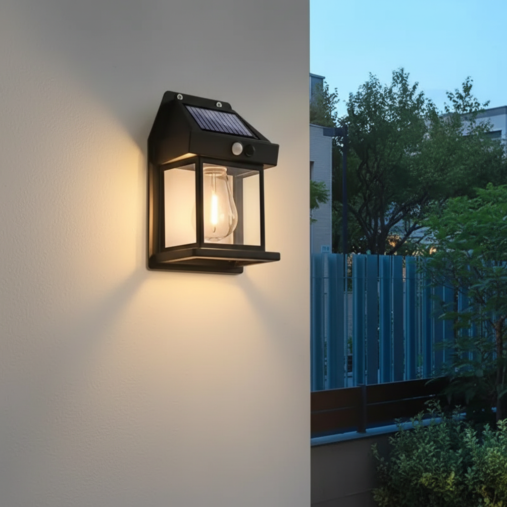 Lampe Solaire Extérieure avec Détecteur de Mouvement | Éclairage Scandinave Élégant pour un Jardin Sécurisé 0