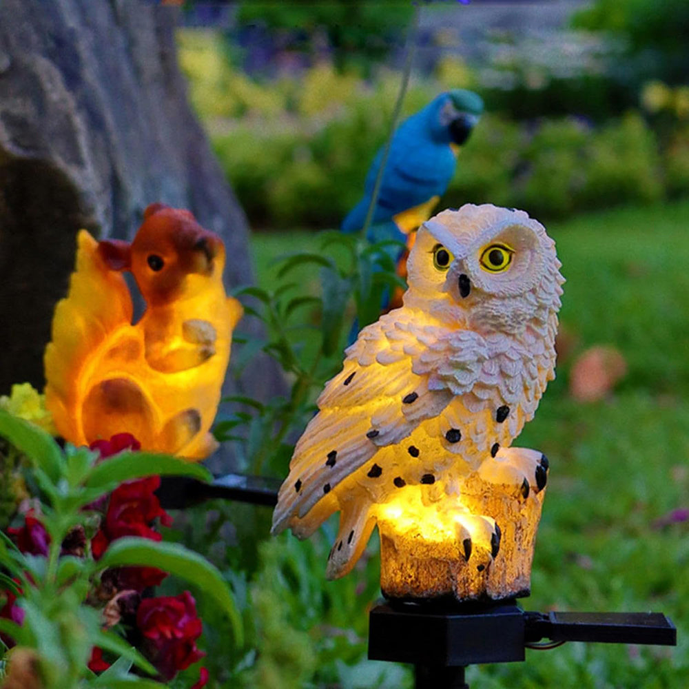 Lampe Solaire Jardin Hibou en LED | Design Élégant et Résistant pour une Ambiance Extérieure Chaleureuse 3
