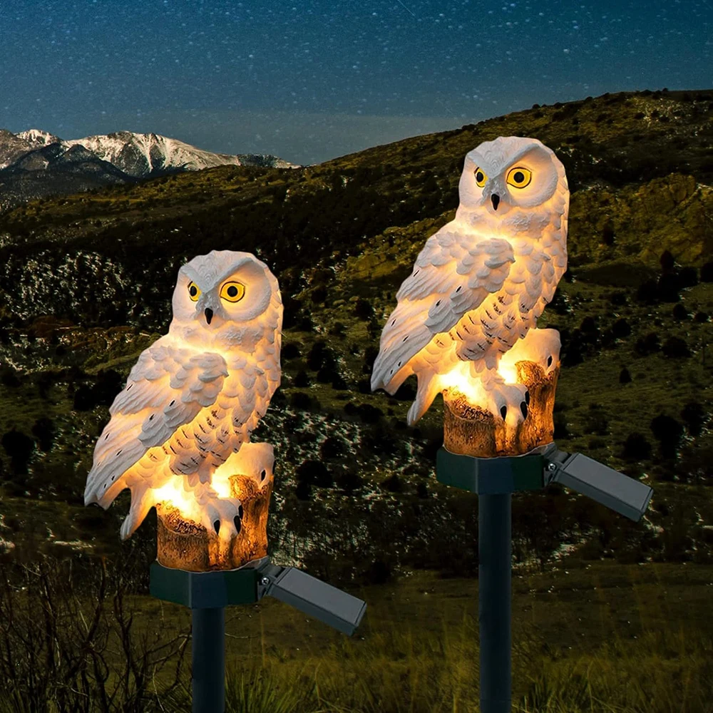 Lampe Solaire Jardin Hibou en LED | Design Élégant et Résistant pour une Ambiance Extérieure Chaleureuse 5
