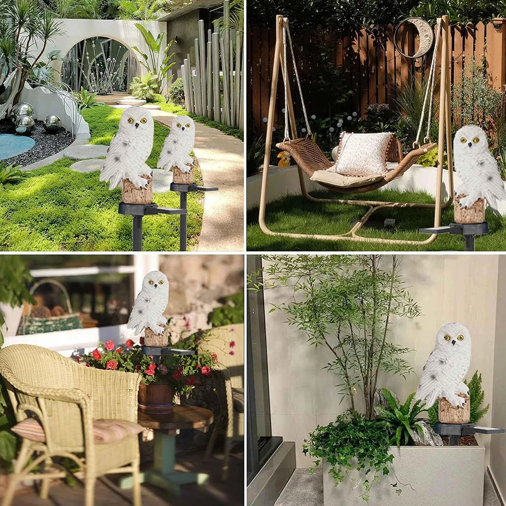 Lampe Solaire Jardin Hibou en LED | Design Élégant et Résistant pour une Ambiance Extérieure Chaleureuse 6