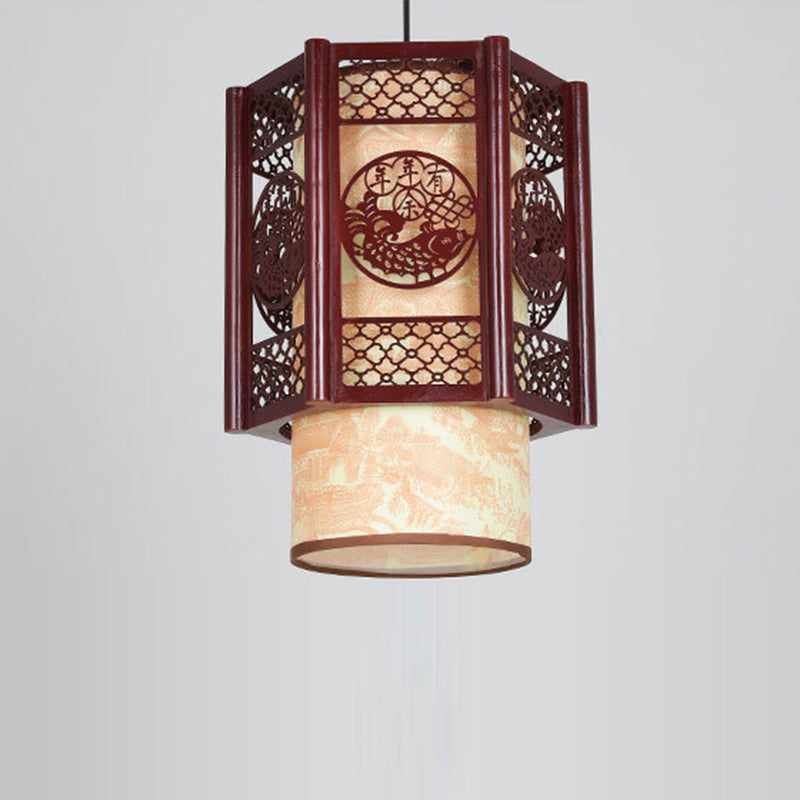 Lampe Suspendue : Élégance Naturelle en Lumière – Design Sculpté en Bois 2