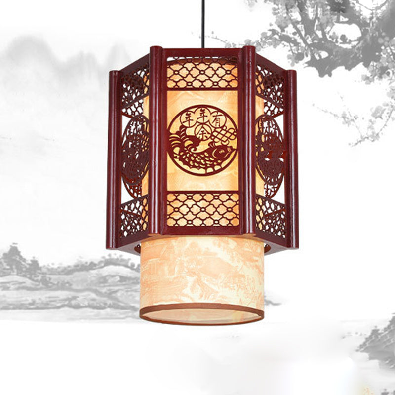 Lampe Suspendue : Élégance Naturelle en Lumière – Design Sculpté en Bois 5