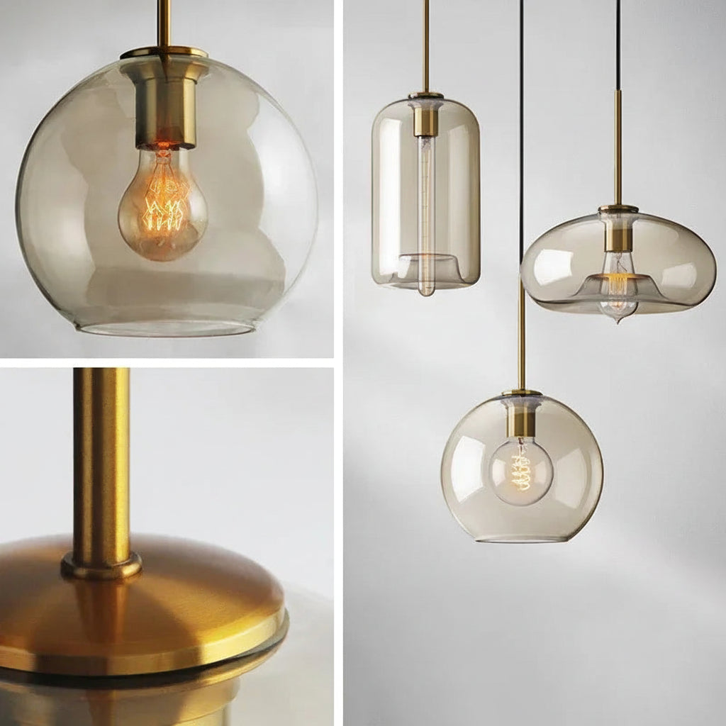 Lampe à Suspension : Élégance Naturelle en Lumière – Verre Raffiné 5