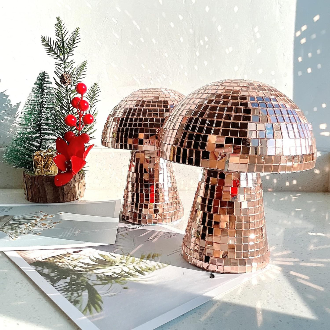 Lampe de Table Disco Élégante en Métal – Style Champignon 3