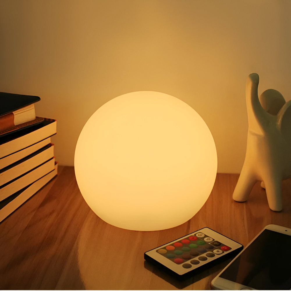 Lampe de Table Rechargeable : Élégance Naturelle en Lumière – Design Sphérique 0