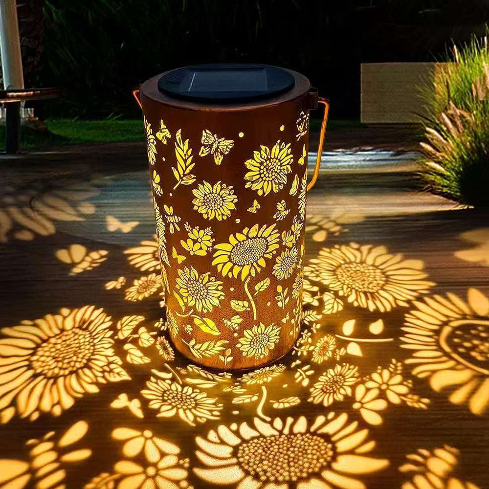 Lanterne Solaire en Fer avec Motif Arbre | Éclairage Élégant et Enchanteur pour un Jardin Magique 12