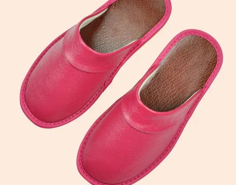 Pantoufles en cuir pour homme, légères