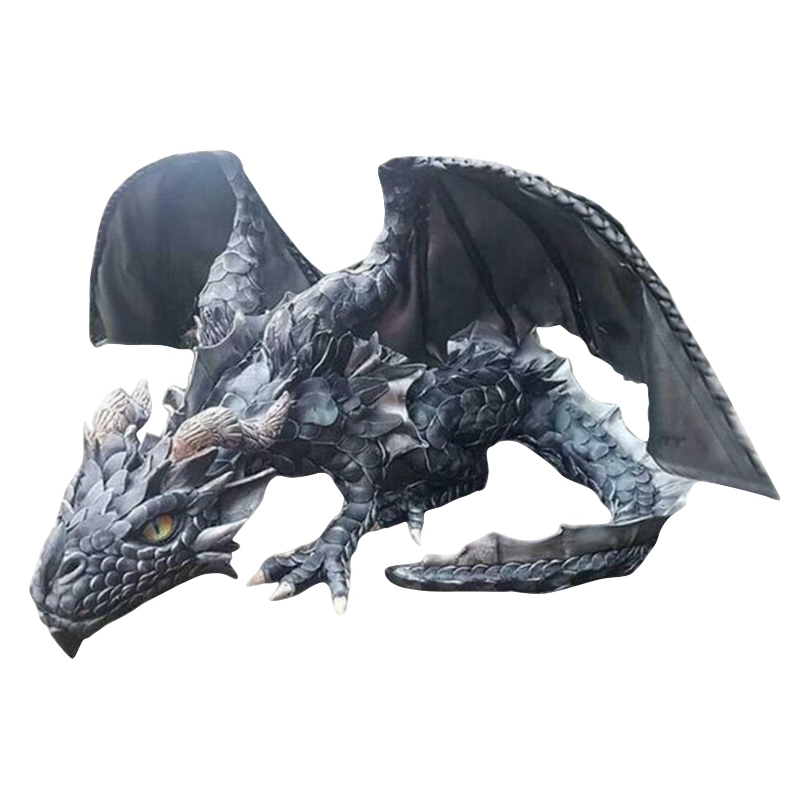 Statue Dragon Gardien Accroupi Style Gothique