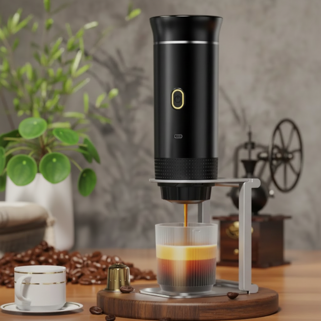 Machine à Expresso Portable Nano avec Pression de 20 Bars | Design Compact et Élégant pour un Café Haut de Gamme partout 0