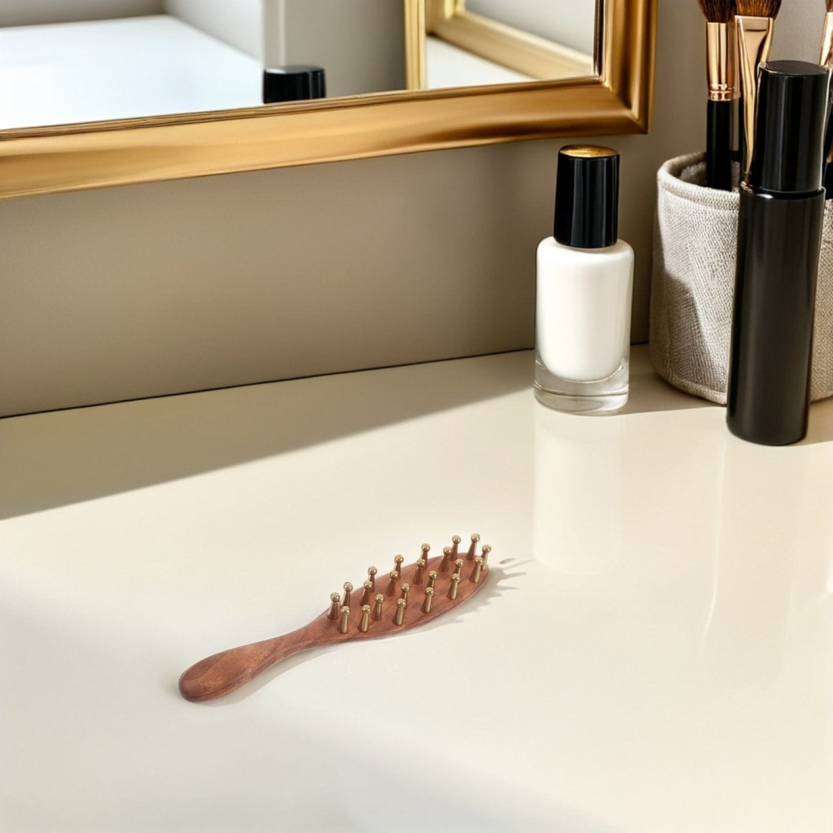 Rosecomb Peigne Massage Bois de Rose Cuir Chevelu