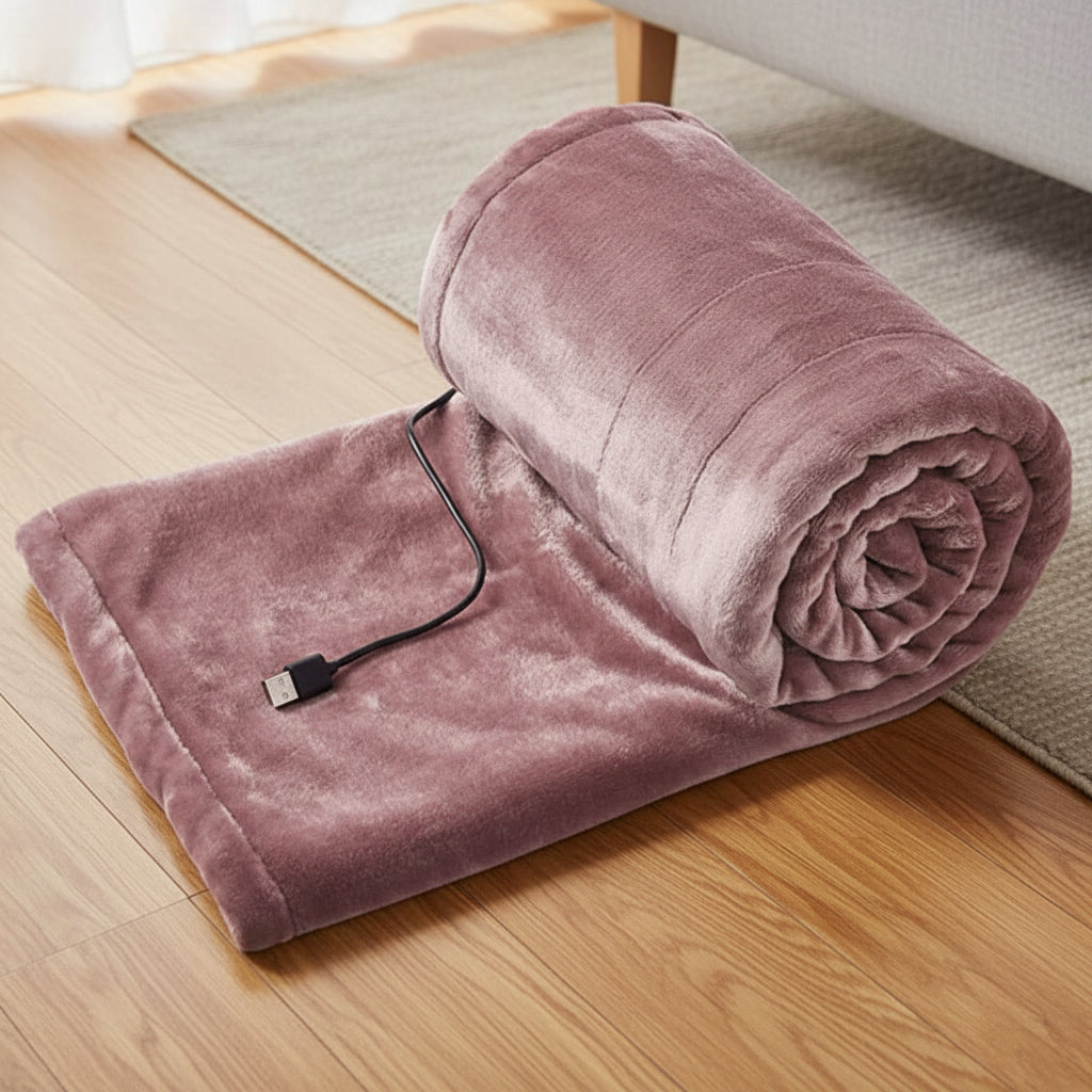 Maison Elmora | Couverture Chauffante Électrique USB Élégante avec 3 Réglages de Chaleur | Confort Personnalisé pour un Bien-Être Optimal 1