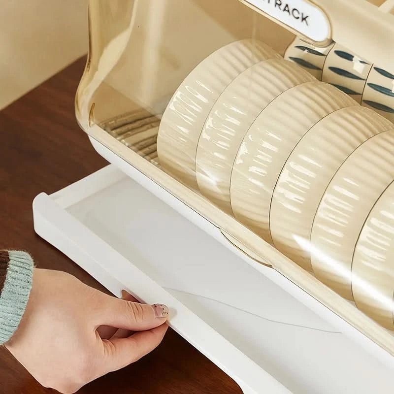 Maison Elmora | Égouttoir à Vaisselle Minimaliste en Plastique | Organisation Élégante pour Une Cuisine Raffinée 1