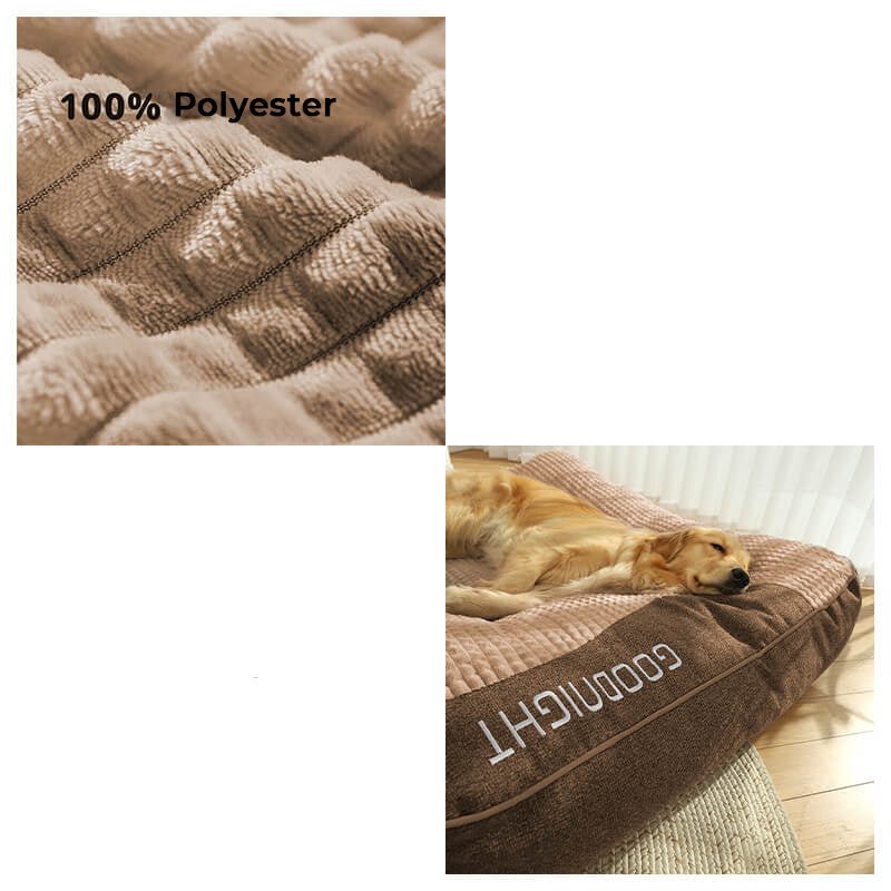 Maison Elmora | Lit Orthopédique pour Chien en Velours Cristal | Confort Élégant pour un Sommeil Sain et Apaisant 4