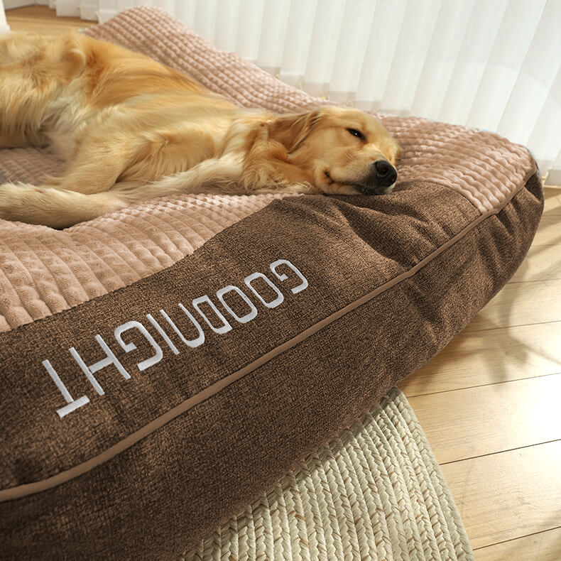 Maison Elmora | Lit Orthopédique pour Chien en Velours Cristal | Confort Élégant pour un Sommeil Sain et Apaisant 5