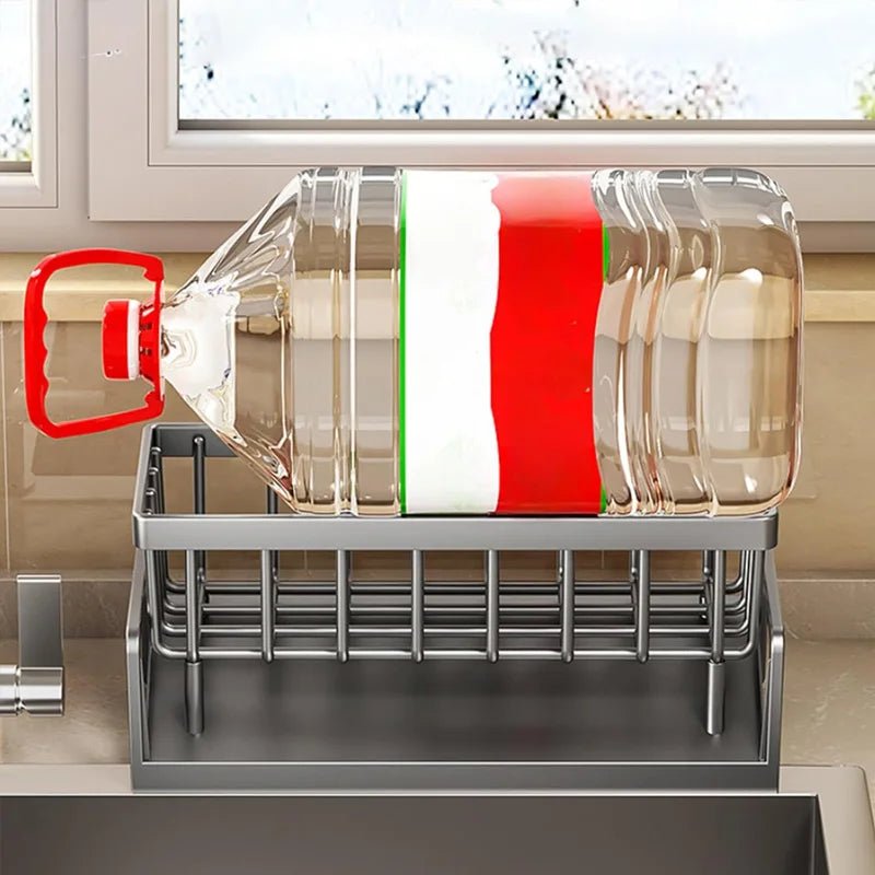 Maison Elmora | Organisateur de Cuisine en Acier Inoxydable avec Drainage | Élégance et Praticité pour un Évier Impeccable 3