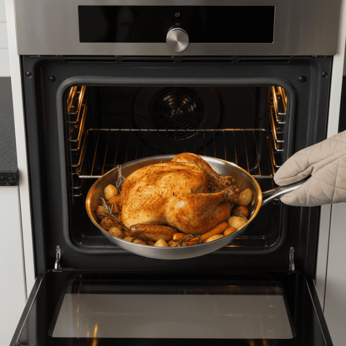 Maison Elmora | Poêle en Titane Premium 2.0 avec Revêtement Anti-Rayures | Cuisine Saine et Efficace pour des Résultats Parfaits 3
