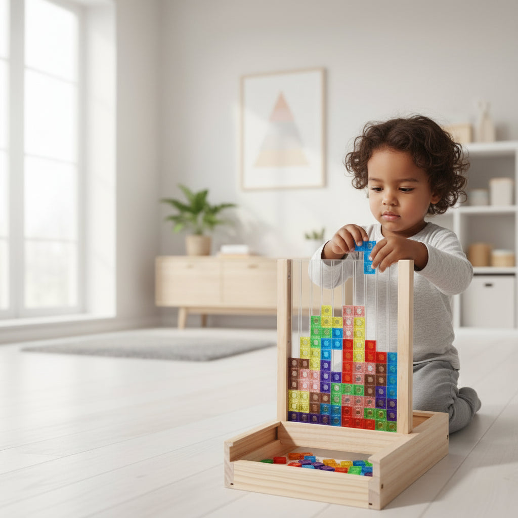 Maison Elmora | Puzzle en Bois Écologique Design Tetris | Jeu Éducatif et Amusant pour Développer la Concentration 1