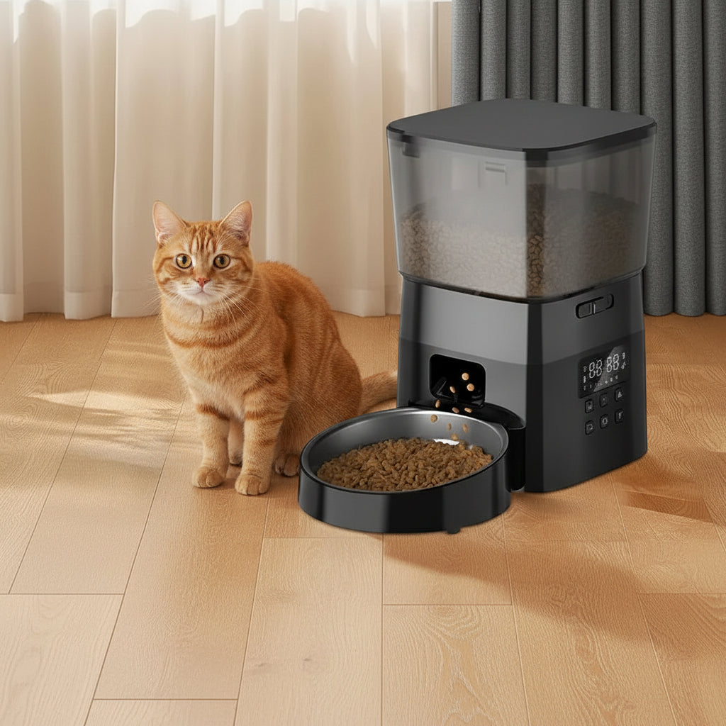 Mangeoire Automatique pour Animaux avec Écran LCD | Programmable et Écologique pour un Alimentation Sereine 0
