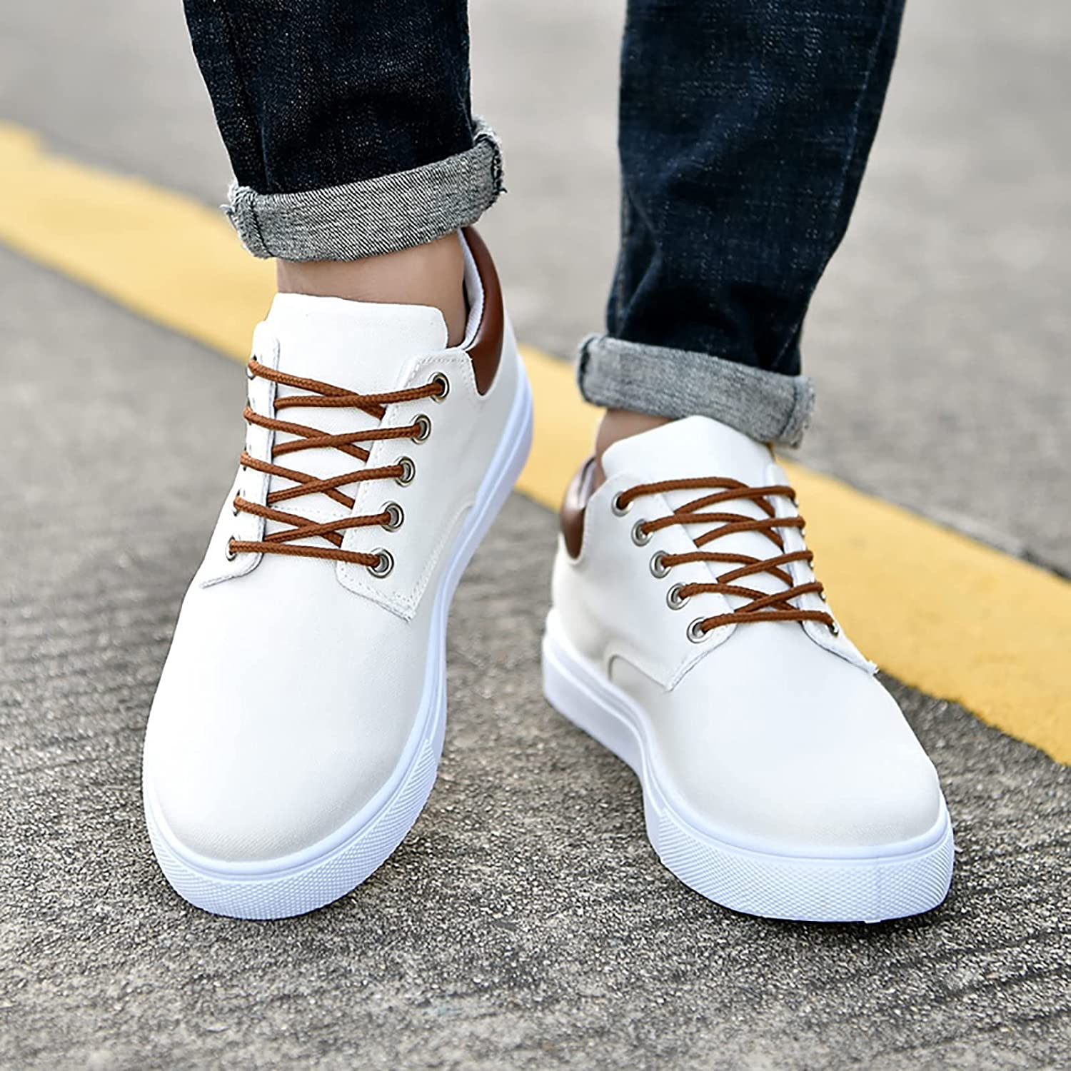 Men's Chic Canvas Sneakers - Stylish Comfort Footwear for Casual and Athletic Wear